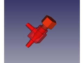 r3acosta hidropônico 6mm mangueira regulador válvula regulatório 3d print model - Mito3D