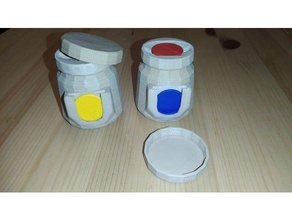 tarro poligonal para juegos polygonal jar play children juego mesa memoria memory toy nio 3d print model - Mito3D