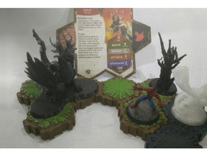foresta Drago raelin dracona heroscape grande dungeon draghi tavolo 3d print model - Mito3D