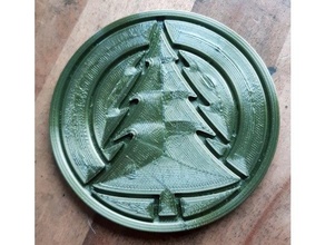 Weihnachten Baum Untersetzer Getränk Glas Bäume 3d print model - Mito3D