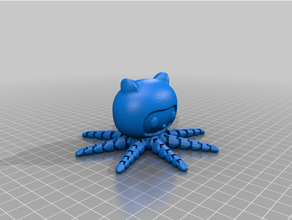 octocat solide poulpe 3d print model - Mito3D