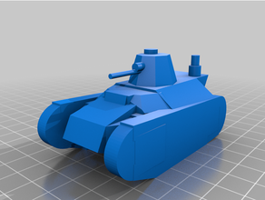 fíat 3000 tanque italiano ww2 3d print model - Mito3D