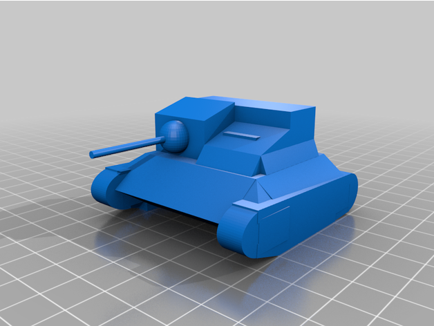 tks tanque polonês ww2 3D print model - Mito3D