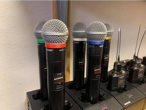 kesinlikle kablosuz sm58 mikrofon kimlik yüzük qlx ulx 3d print model - Mito3D