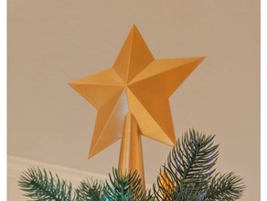 tree topper star 3d print model - Mito3D
