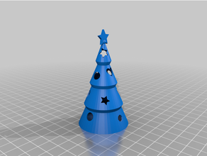 christmas tree led light 3d print model - Mito3D