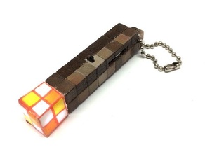 clé chaîne lumière artisanat torche conception DIY filament Jeu jeu cadeau vol jaf3d justeaddfilament trousse LED Minecraft mini miniature minifig projet 3d print model - Mito3D