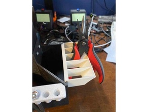 ikea lack utility box tool holder - 5 slot 3d print model - Mito3D