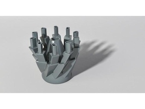 hard edged petalo motore amazingdesign design contenitore decorazione titolare supporto ornamento fermo scultura utensile 3d print model - Mito3D