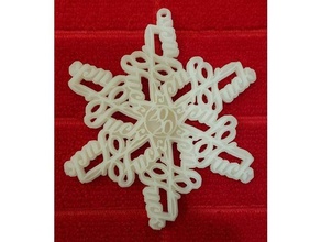 2020 snowflake ornament enhanced 3d print model - Mito3D