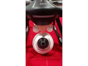 samsung gear360 dampened mount holystone hs700 drone 3d print model - Mito3D
