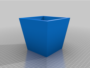 quadrado Panela vaso flores remixar 3d print model - Mito3D