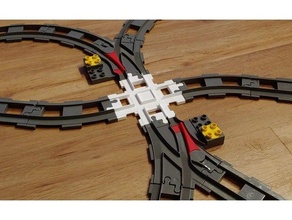 duplo treno attraversamento Ferrovia binari 3d print model - Mito3D
