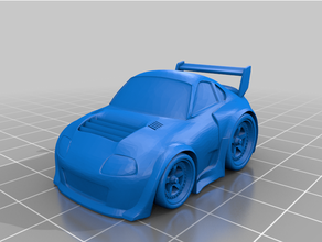 deformed castrol toyota supra miniature car 3d print model - Mito3D