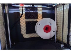 qidi x max ajustável interno carretel suporte 6201 rolo rolamento filamento 3d print model - Mito3D