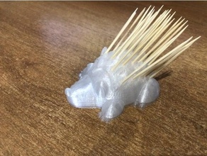 puerco espín palillos dientes 3d print model - Mito3D