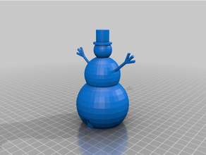 led snowman light 3d print model - Mito3D