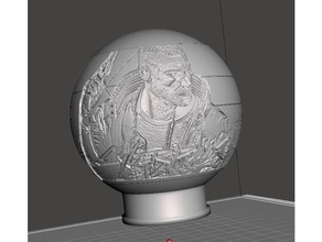 cyberpunk litho sphère cyberpunk cyberpunk 2077 lithophane 3d print model - Mito3D