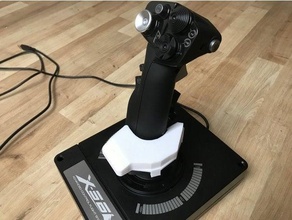 x 56 mãos recebido pendurado mão descansar aumentar vara vôo Hotas controle video game Logitech x56 3d print model - Mito3D