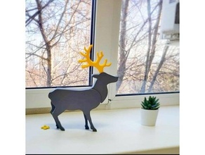 reindeer candy dispenser deer jellybelly joke christmas toy 3d print model - Mito3D