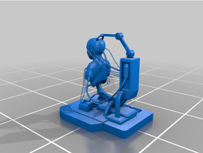 cyborg cyberpunk cybor robot donna 3d print model - Mito3D