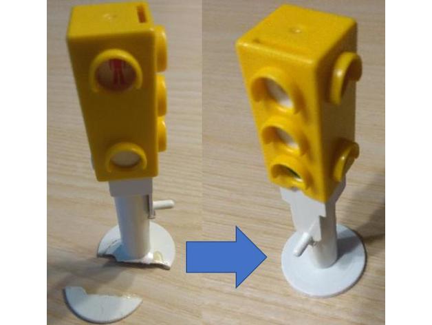 repair kit playmobil traffic light reparatursatz playmobil-ampel openscad 3D print model - Mito3D