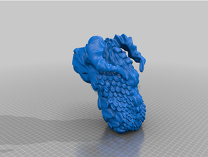 dragon head fantasy 3d print model - Mito3D