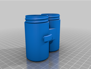 flexi Leine doppelt Container Poop Leckereien behandeln Hund Taschen Halter Unterstützung 3d print model - Mito3D