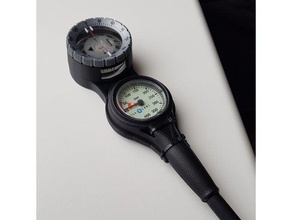 suunto sk-8 dive compass console mount aqua lung tusa sca110t pressure gauge aqualung scuba sk8 3d print model - Mito3D
