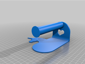 tek boynuzlu at tuvalet kağıt Kulp destek yeniden düzenleme kağıdı tutacağı 3d print model - Mito3D