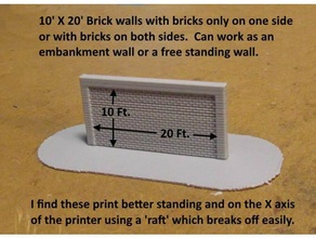 scale brick walls 3d print model - Mito3D