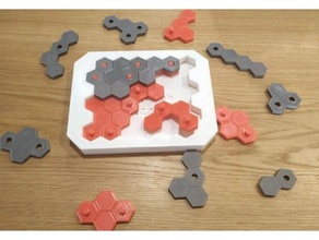 Bienenwabe Puzzle 3d print model - Mito3D