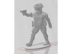 1-100 british 8th army infantry advancing 3d print model - Mito3D