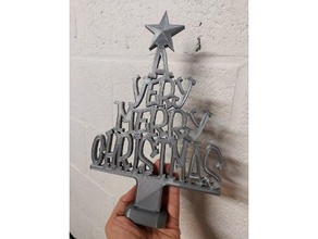 merry christmas tree decoration ornament 3d print model - Mito3D