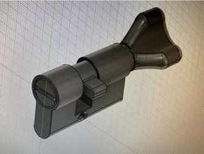 cerrar cilindro perilla perfil 20 27mm schloss baño 3d print model - Mito3D