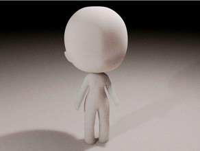 a hayat temel heykelcik Chibi minyatür 3d print model - Mito3D