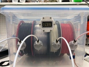 filament drybox pvc mount hygrometer adapter spool holder 3d print model - Mito3D