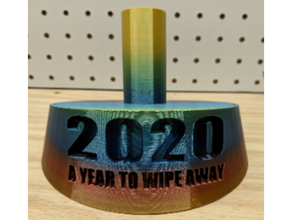 2020 toilet paper tp holder 2020 toilet paper toilet paper holder toilet roll tpu filament 3d print model - Mito3D