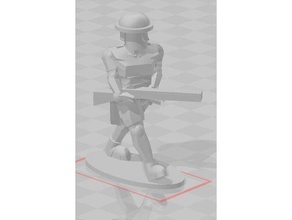 1-100 ww2 british 8th army infantry advancing 3d print model - Mito3D
