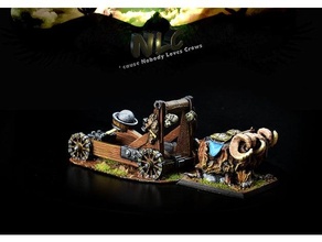 corbeau dwarven stone thrower catapult dwarf dwarves machine warhammer 3d print model - Mito3D