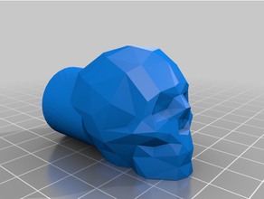 anet a3 poly skull knob 3d print model - Mito3D