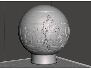 mandalorian litho sphere 3d print model - Mito3D