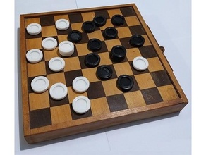 pieces game draughts 3d print model - Mito3D