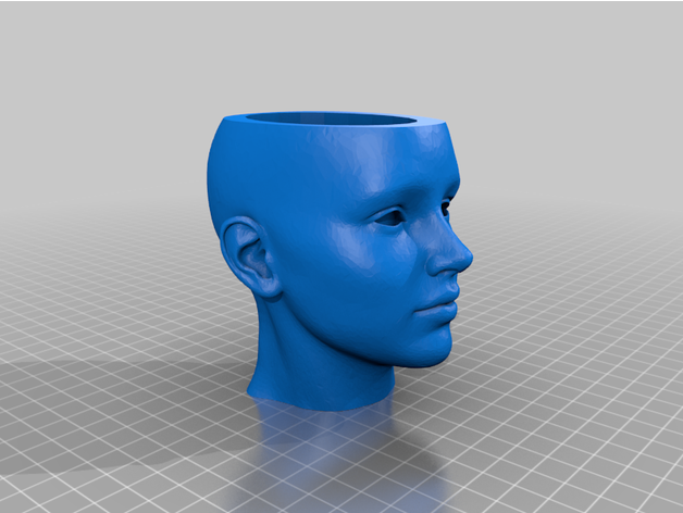 Humain tête planteur pot 3D print model - Mito3D