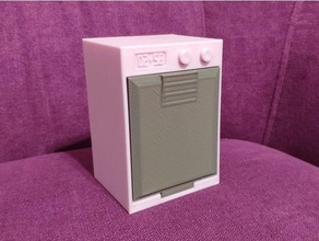 mini Lave vaisselle Barbie poupée maison poupées meubles miniature appareils ménagers miniatures roue lave 3d print model - Mito3D