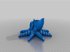 steampunk octopus pen holder 3d print model - Mito3D