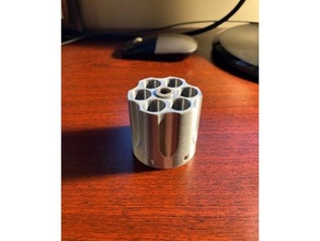 revolver penna titolare supporto proiettile cilindro arredamento ufficio matita 3d print model - Mito3D