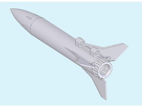 Modell Rakete Größe Motor 3d print model - Mito3D