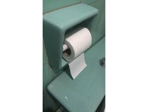 toilet paper spool bathroom diy household nosupport holder 3d print model - Mito3D