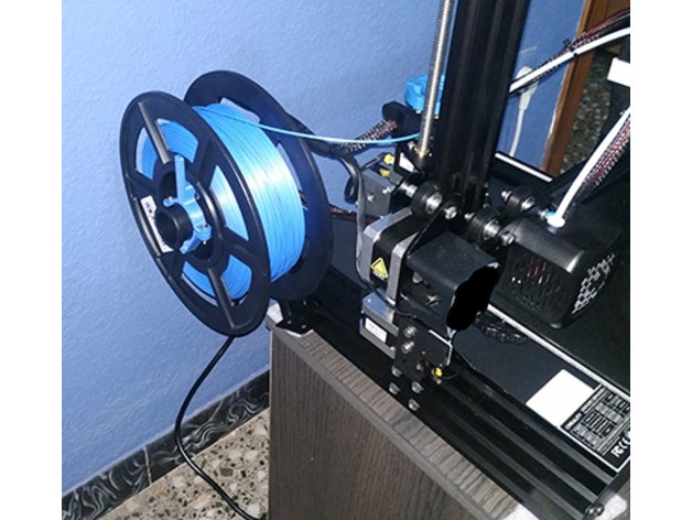 soporte rollo Matériel créalité ender 3 v2 bobinas filamento 3d soutien bobine 3D print model - Mito3D